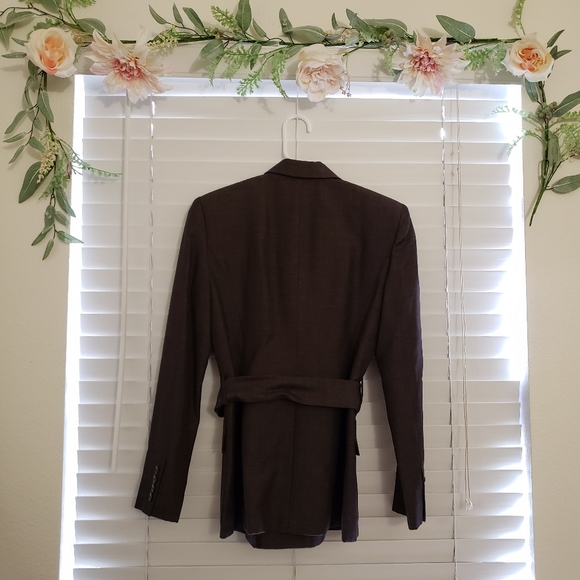 Oscar de la Renta - Brown Wool Blazer - Picture 4 of 5